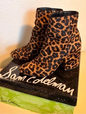 Sam Edelman Taye Heeled Ankle Leopard Boot